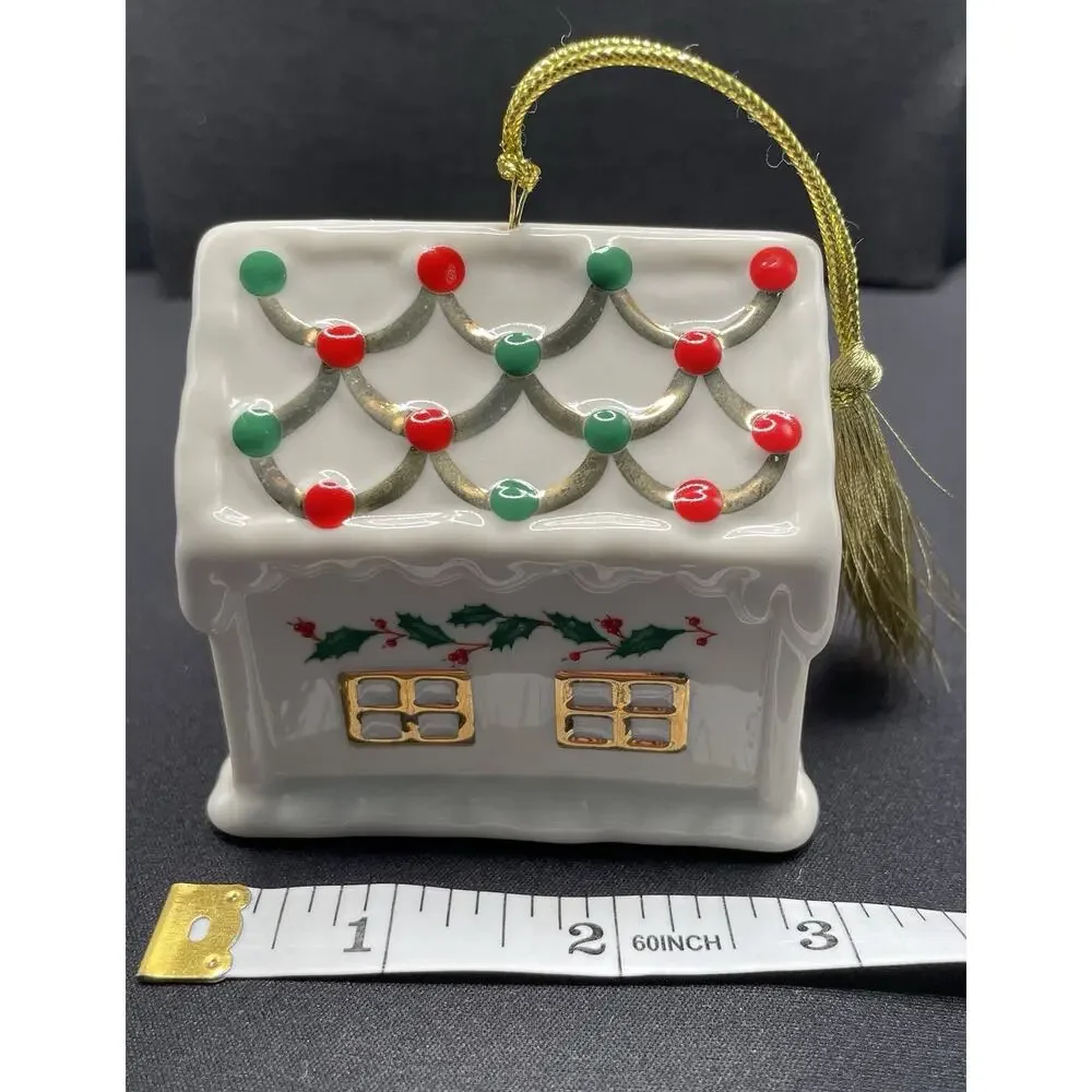 Lenox Gingerbread House‎ Christmas Ornament. Porcelain New Opened For Pics Only